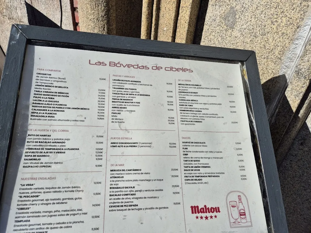 Menu_Las Bóvedas de Cibeles_Velayos_image_1