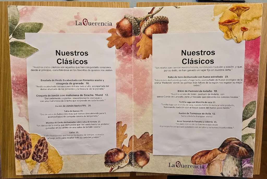 Menü_La Querencia_Villanueva de Ávila_Bild_2
