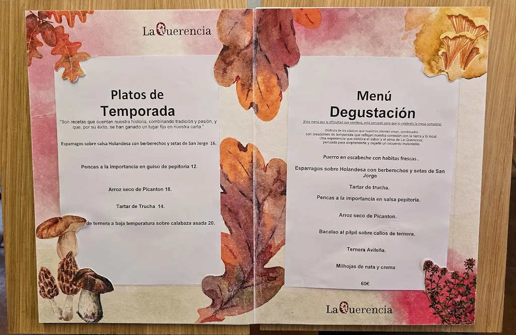 Menü_La Querencia_Villanueva de Ávila_Bild_3
