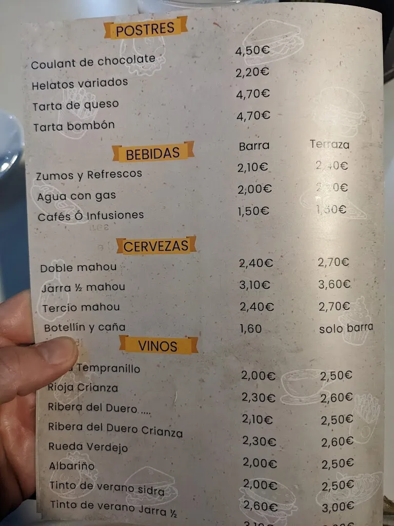 Menu_Bar Cafetería La Montaña_Vadillo de la Sierra_image_4