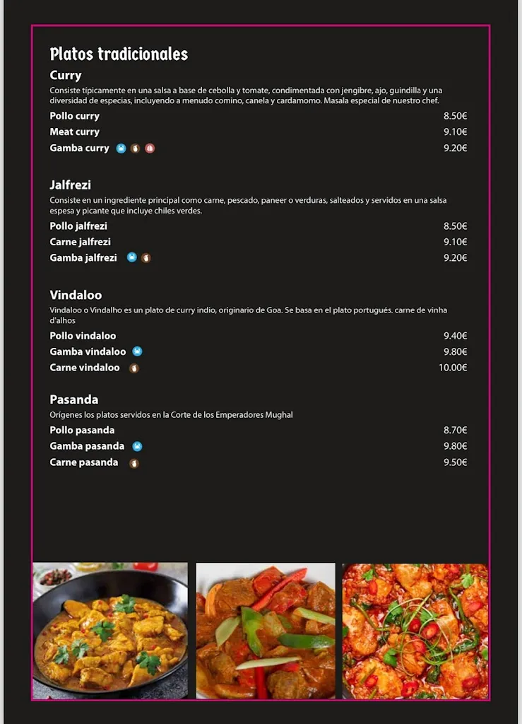 Menu_Indian restaurant_Culleredo_immagine_1