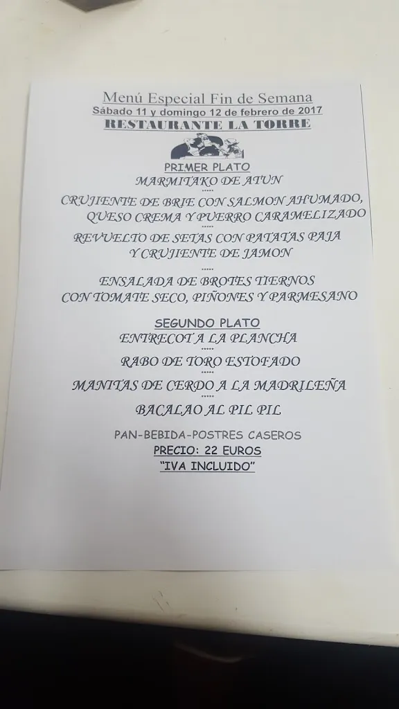 Menu_Restaurante La Torre_Torre La_immagine_2
