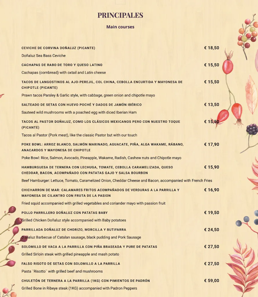 Menu_Doña Luz Restaurante_Torre La_image_2