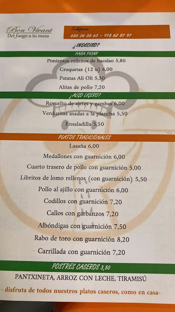Menu_Casa De Comidas Bon Vivant_Tiemblo El_image_3
