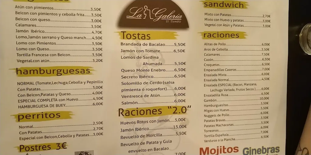 Menu_Café-Bar La Galería_Tiemblo El_image_3