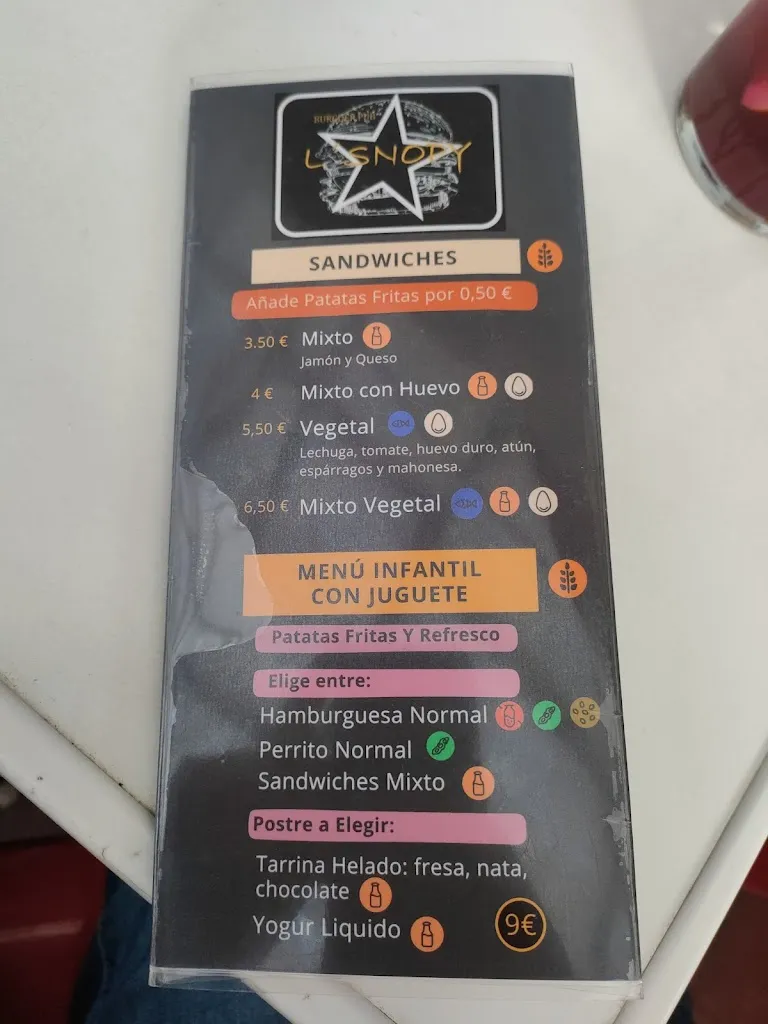 Menu_Snoopy_Tiemblo El_image_1