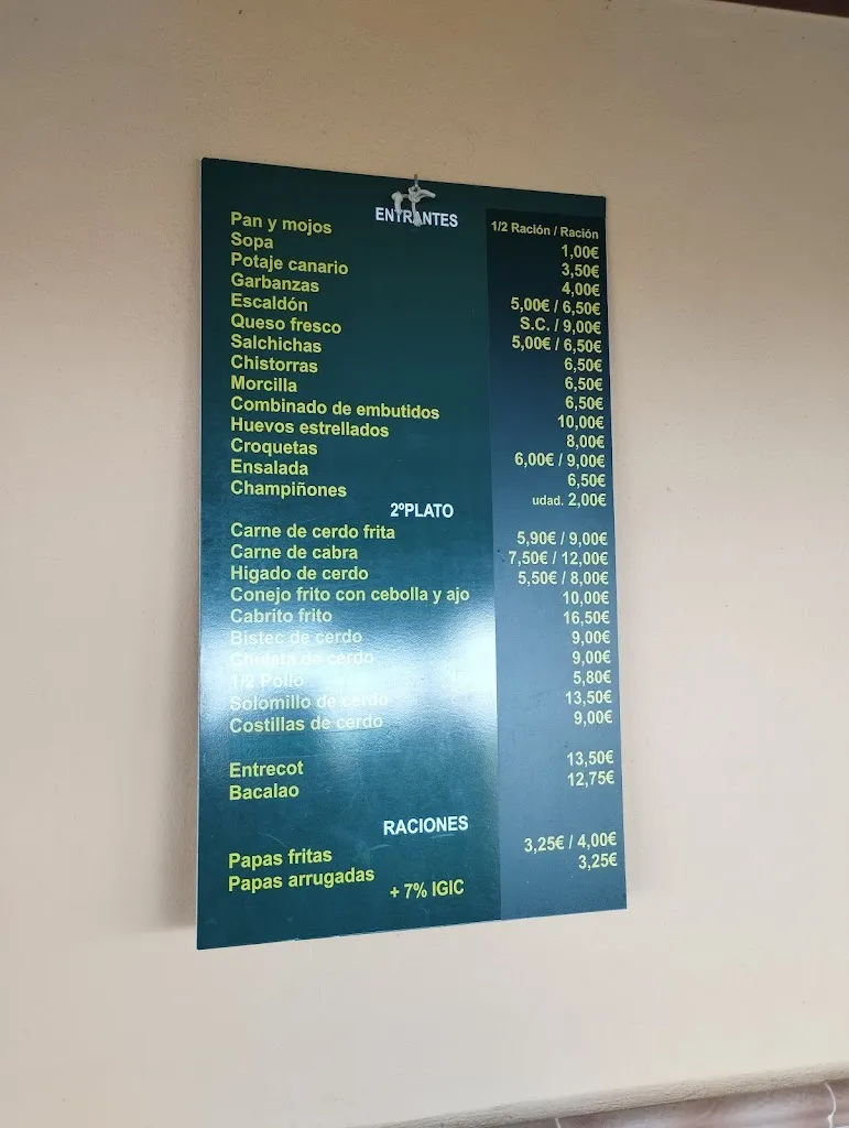 Menu_Bar Restaurante Hermano Pedro_Villaflor_image_1