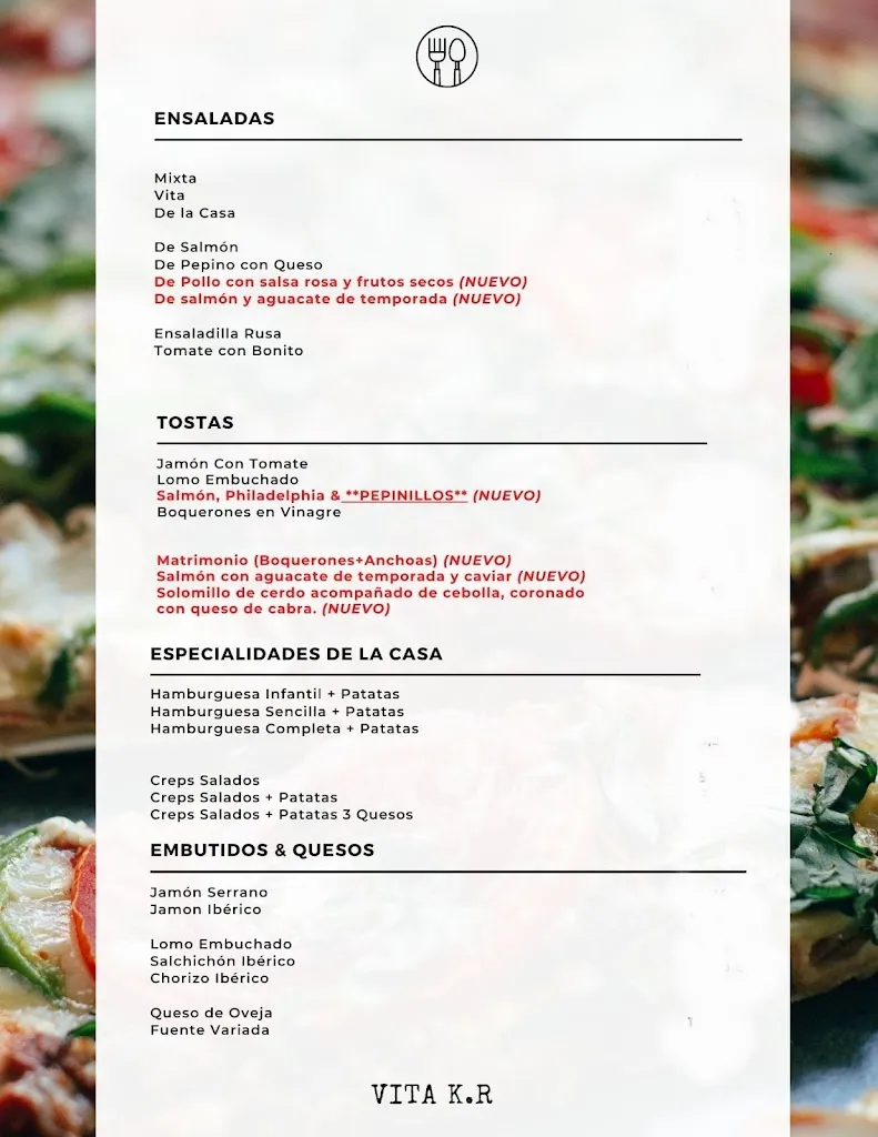 Menu_Bar Restaurante Vita K.R_Vita_image_1