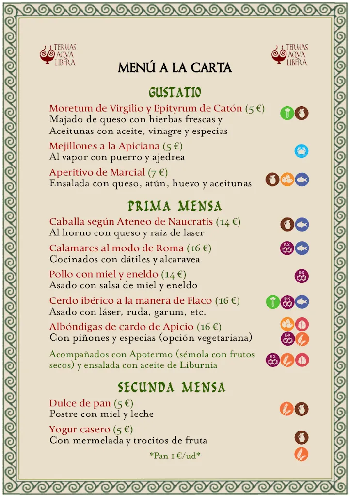 Menu_Restaurante romano Aqua Libera_Aljucén_image_1