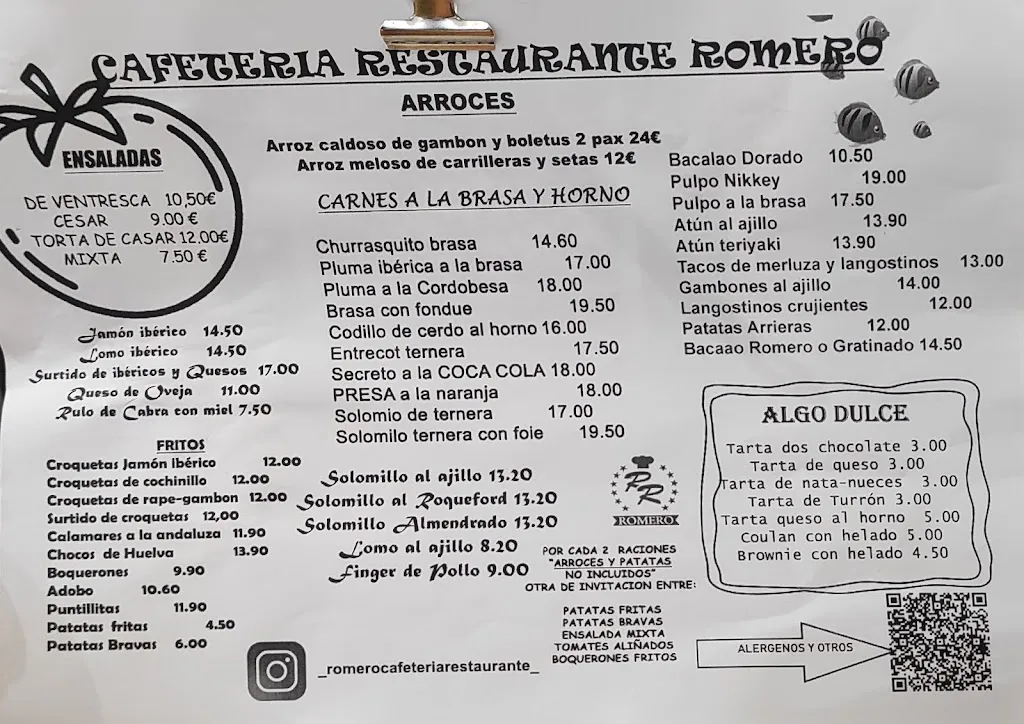 Menu_Cafetería Restaurante Romero _Aceuchal_image_3