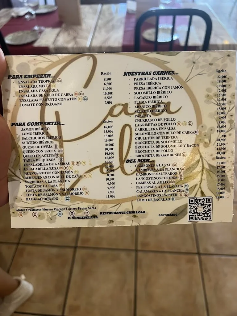 Menu_Restaurante Casa Lola_Aceuchal_immagine_2