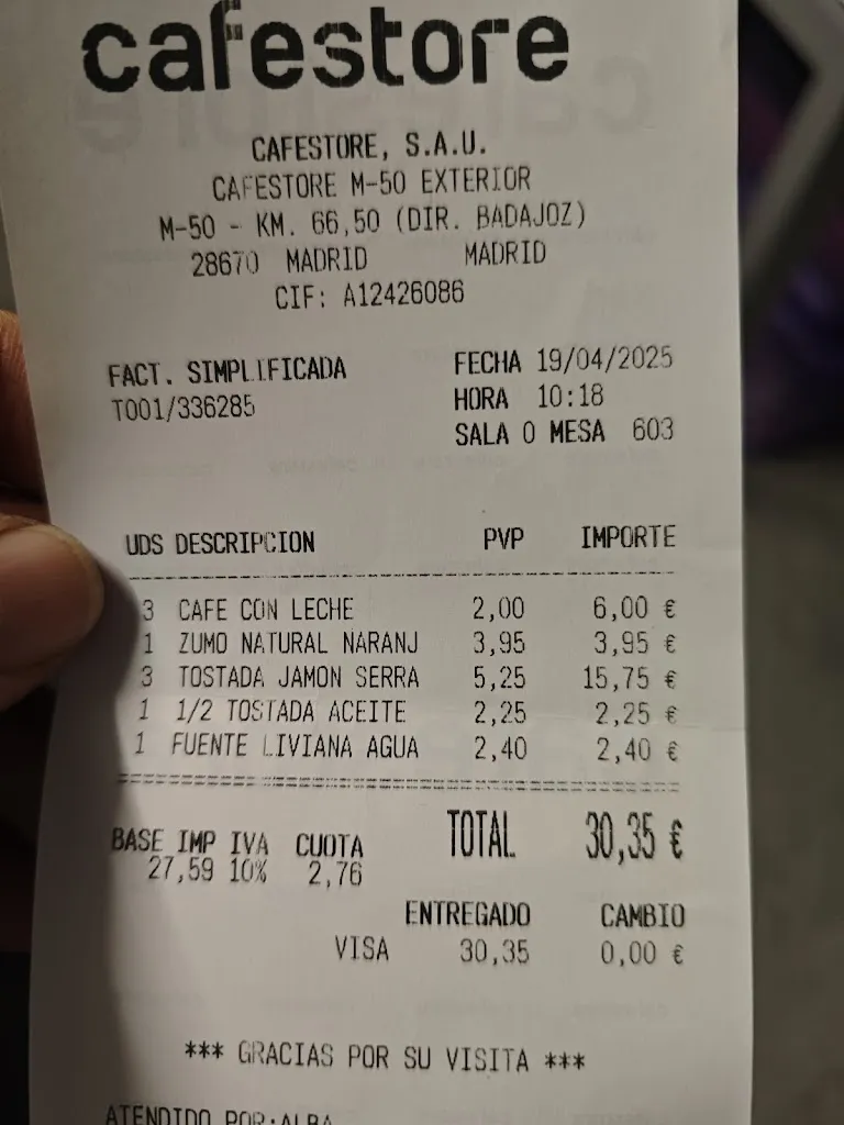 Antonio Miguel Muñoz Viana_Cafestore La Atalaya-M-50 Exterior_Atalaya_review