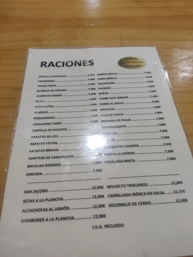 Menu_Raciones en Almendralejo Mesón Pata Negra_Almendralejo_image_2
