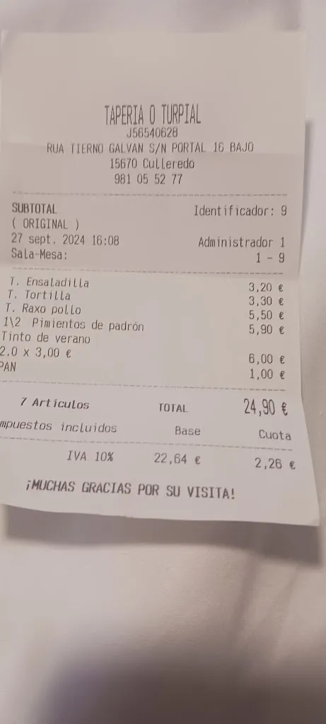 Tony eyles_Tapería O Turpial_Culleredo_review