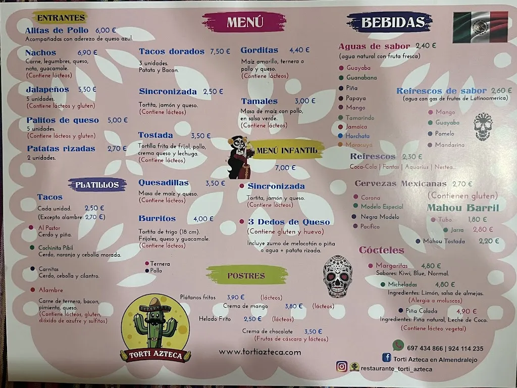 Menu_Torti Azteca_Almendralejo_immagine_1