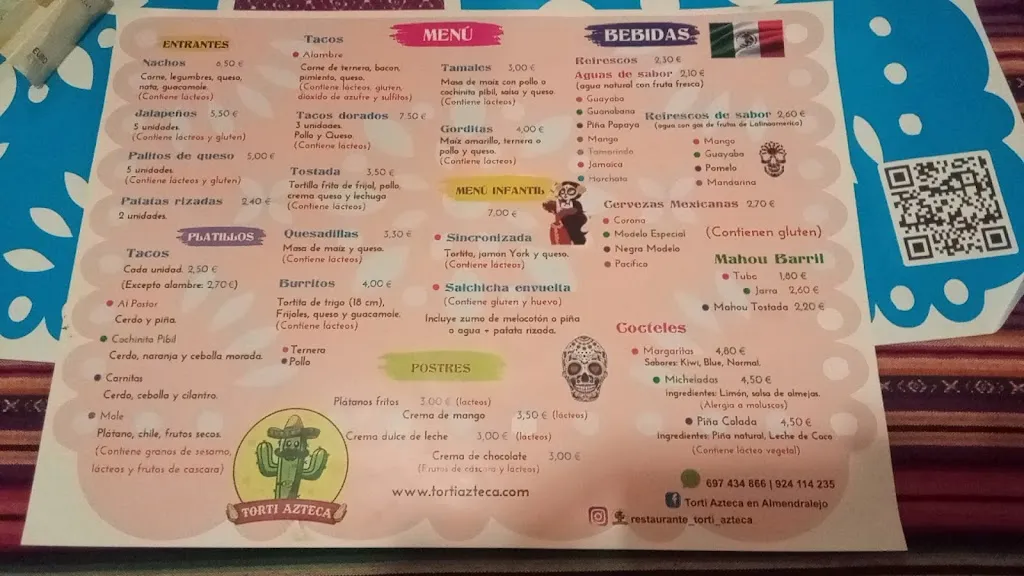 Menu_Torti Azteca_Almendralejo_immagine_2