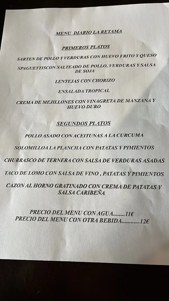 Menu_La Retama Restaurante Asador_Almendralejo_image_1