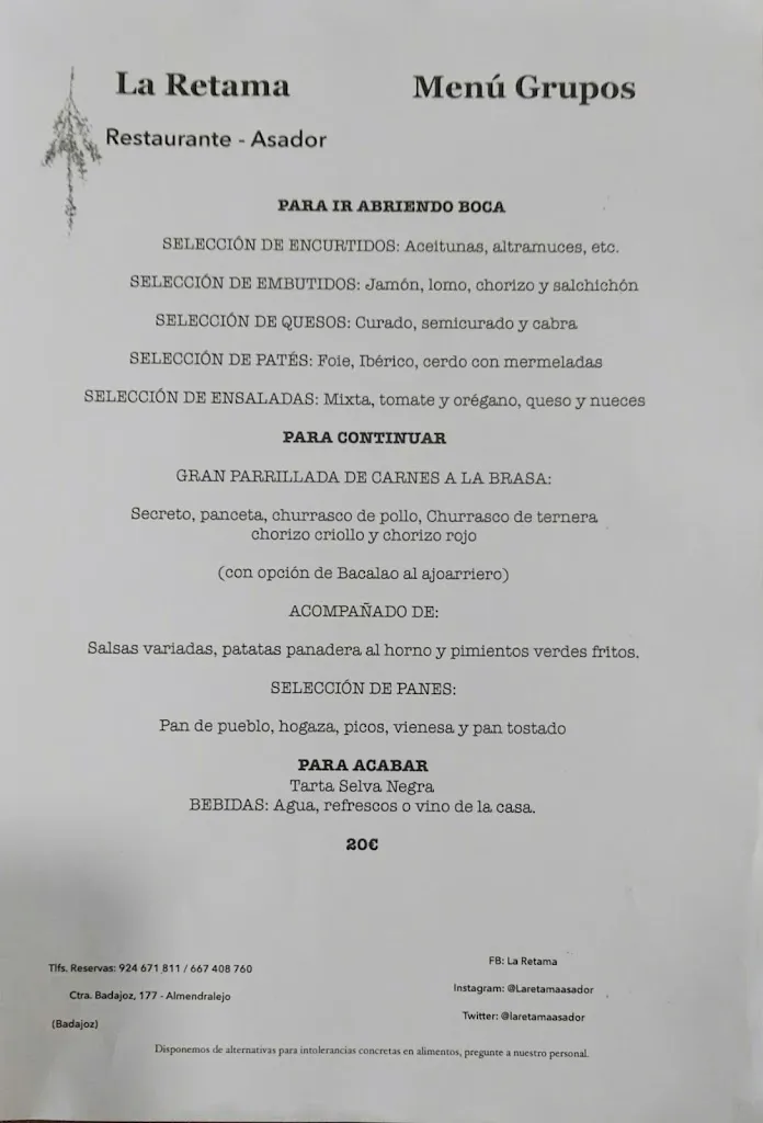 Menu_La Retama Restaurante Asador_Almendralejo_image_2