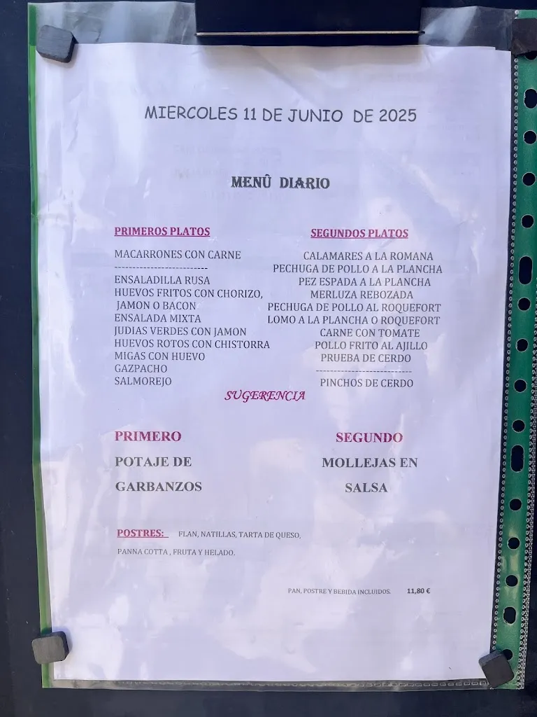 Menu_El Mesón de Extremadura_Almendralejo_image_1