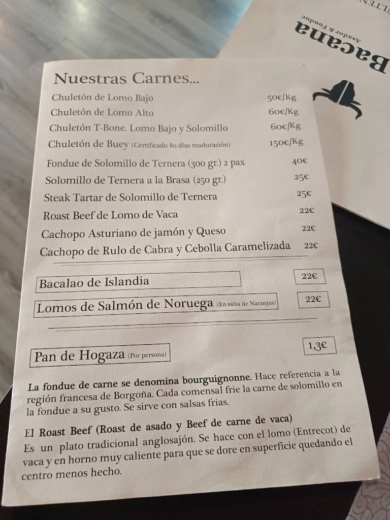 Menu_La Bacana Asador & Fondue_Badajoz_image_1