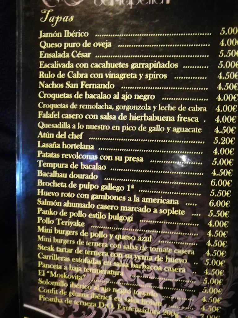Menu_Bar Tapería Ajonegro_Badajoz_image_3