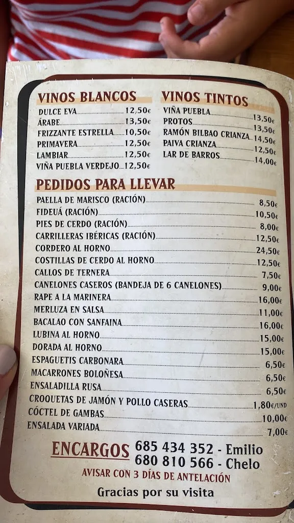 Menu_Bar La Peña_Azuaga_image_1