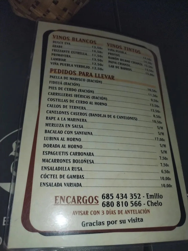 Menu_Bar La Peña_Azuaga_image_2