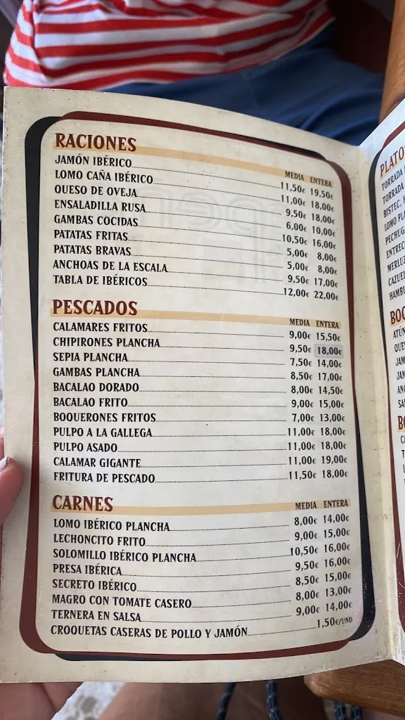 Menu_Bar La Peña_Azuaga_image_3