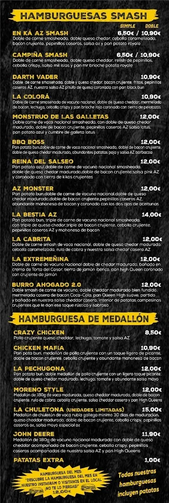 Menu_AZ Burger_Azuaga_image_2