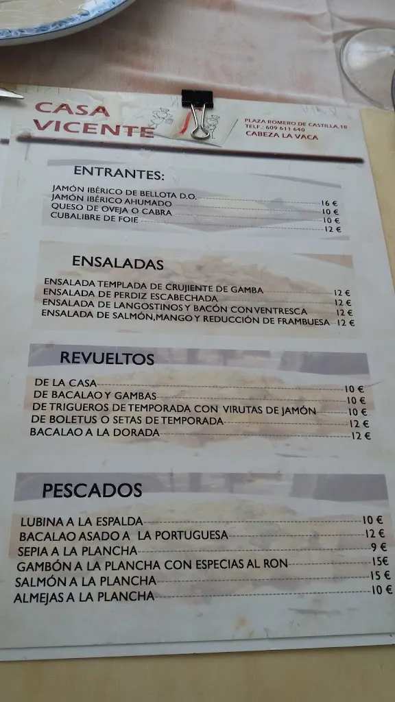 Menu_Restaurante Casa Vicente_Cabeza la Vaca_image_2