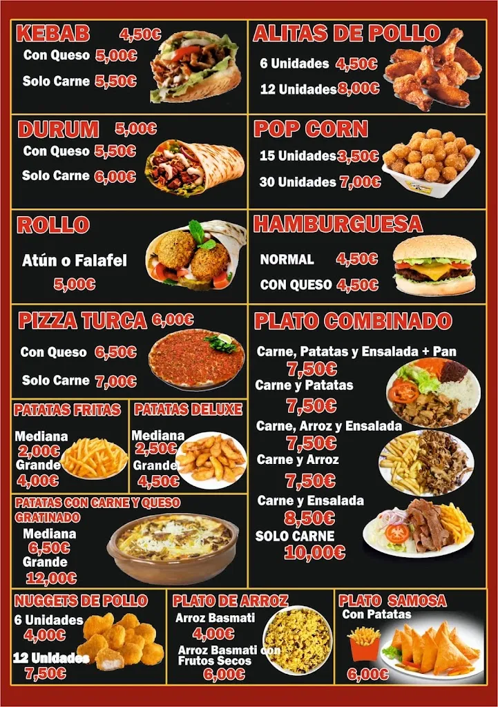 Menu_FAST FOOD DONER KEBAB PIZZERIA_Calamonte_image_1