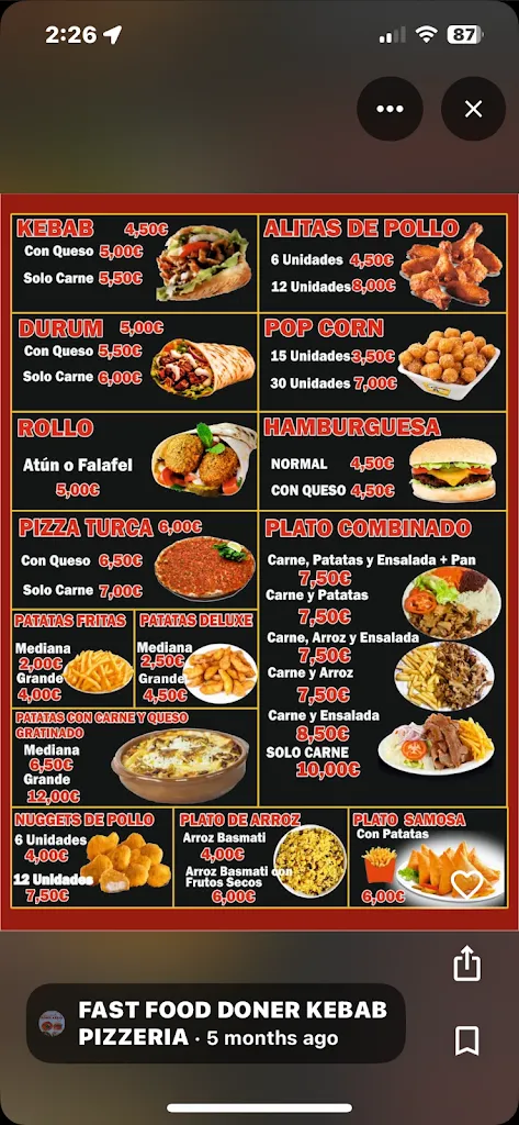 Menu_FAST FOOD DONER KEBAB PIZZERIA_Calamonte_image_4