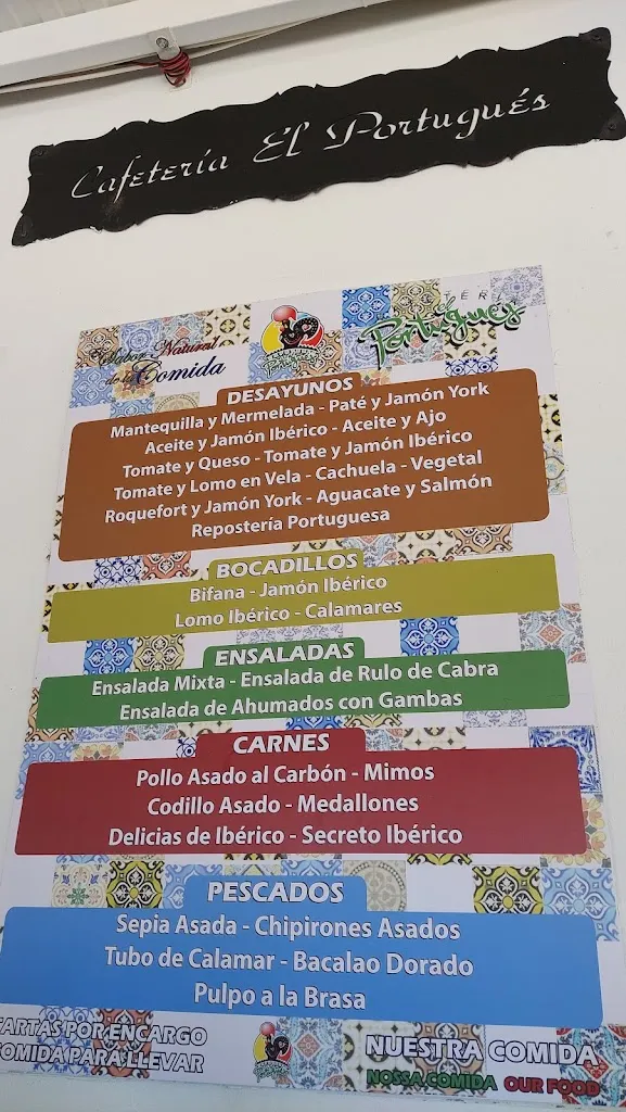 Menu_Cafetería El PORTUGUÉS Restaurante_Alburquerque_image_1