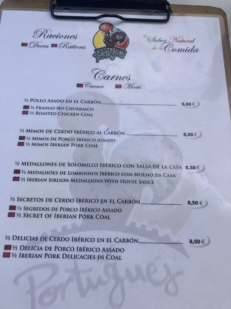 Menu_Cafetería El PORTUGUÉS Restaurante_Alburquerque_image_4