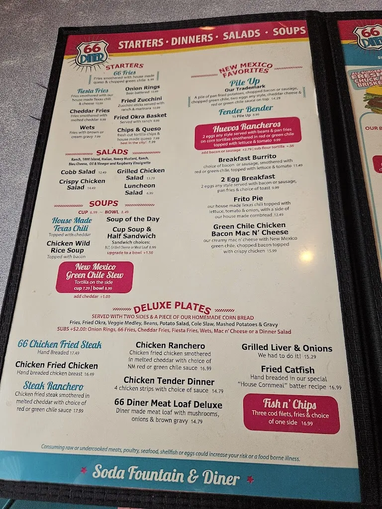 Menu_66 Diner_Alburquerque_image_3