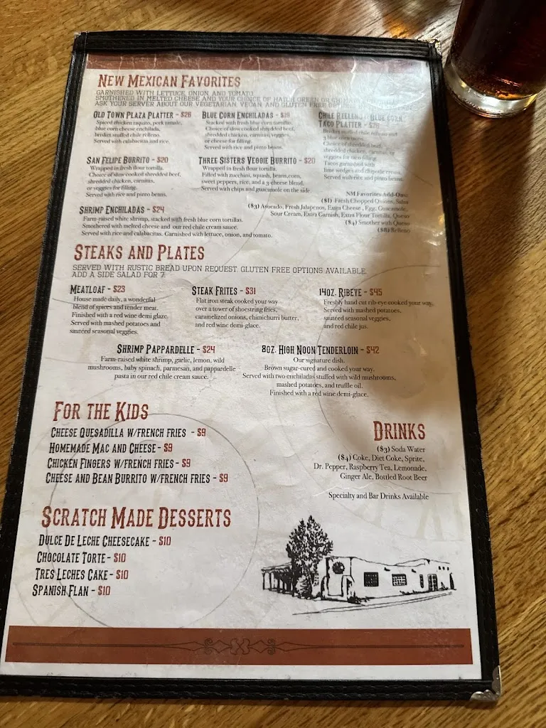 Menu_High Noon Restaurant & Saloon_Alburquerque_image_1