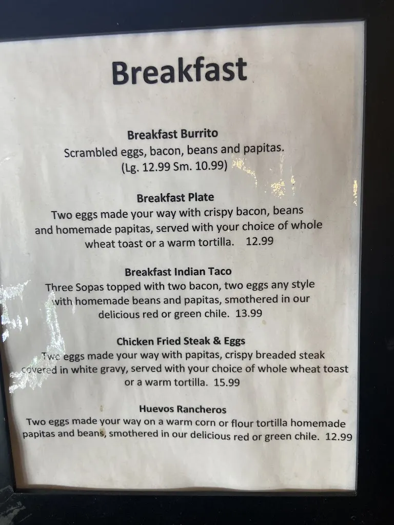 Menu_Albuquerque City Limits Restaurant_Alburquerque_image_2