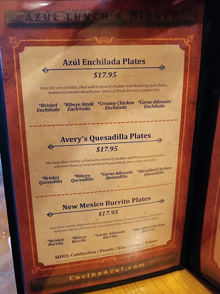 Menu_The ORIGINAL Cocina Azul at 12th & Mountain Rd_Alburquerque_image_3