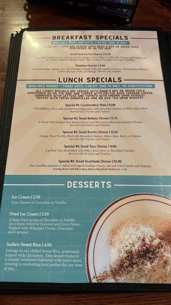 Menu_Sadie's of New Mexico_Alburquerque_image_2