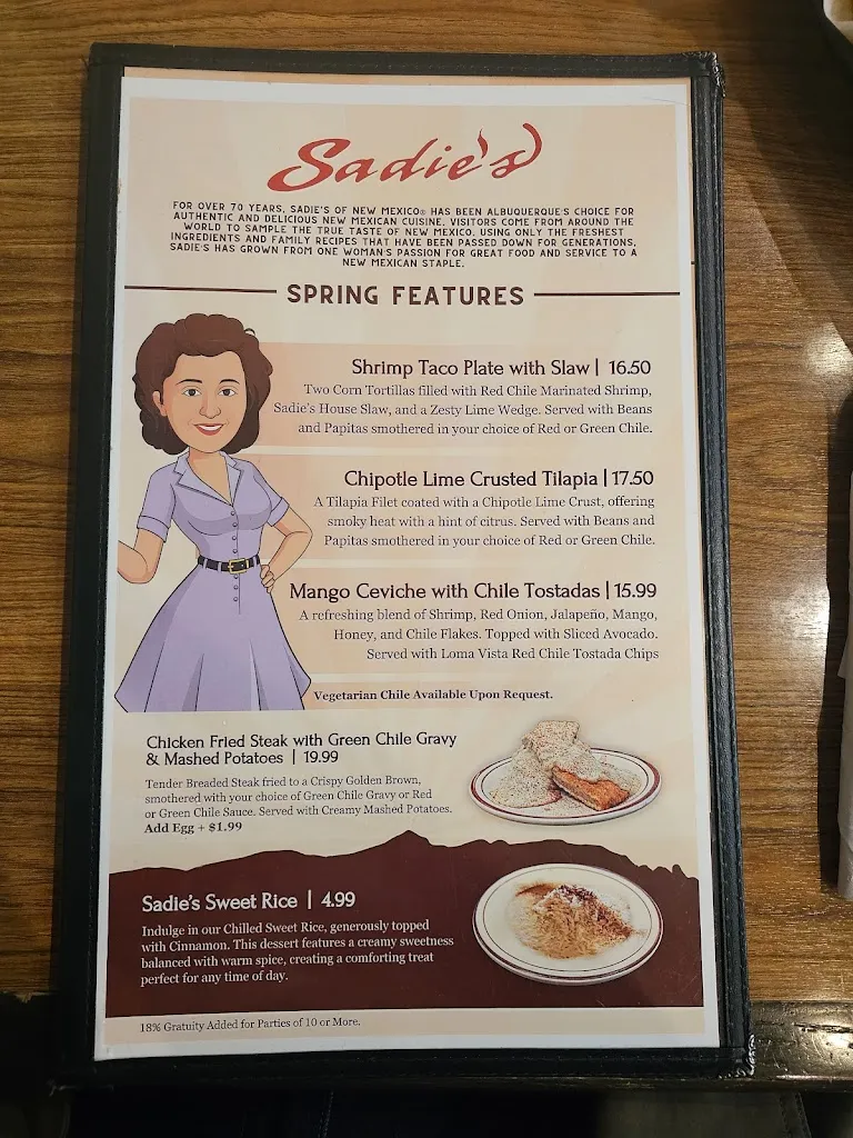 Menu_Sadie's of New Mexico_Alburquerque_image_4