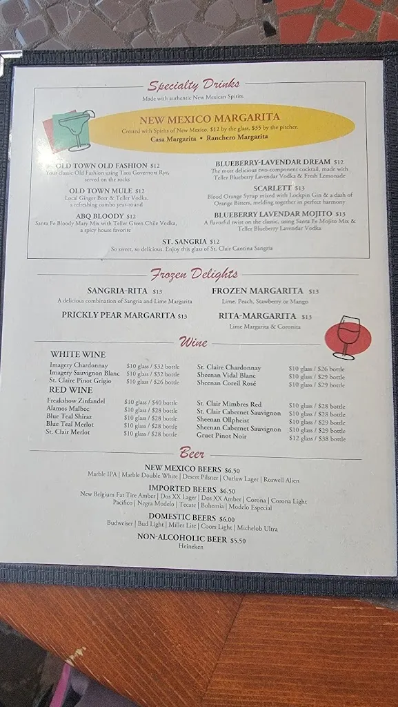 Menu_Church Street Cafe_Alburquerque_image_4