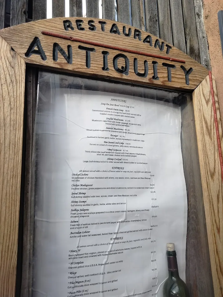 Menu_Antiquity Restaurant_Alburquerque_image_2