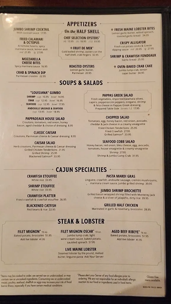Menu_Pappadeaux Seafood Kitchen_Alburquerque_image_2