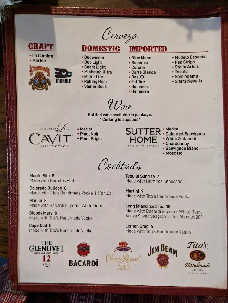 Menu_Monte Carlo Liquors & Steak House_Alburquerque_image_1