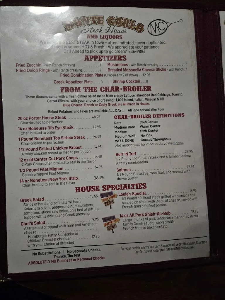 Menu_Monte Carlo Liquors & Steak House_Alburquerque_image_3