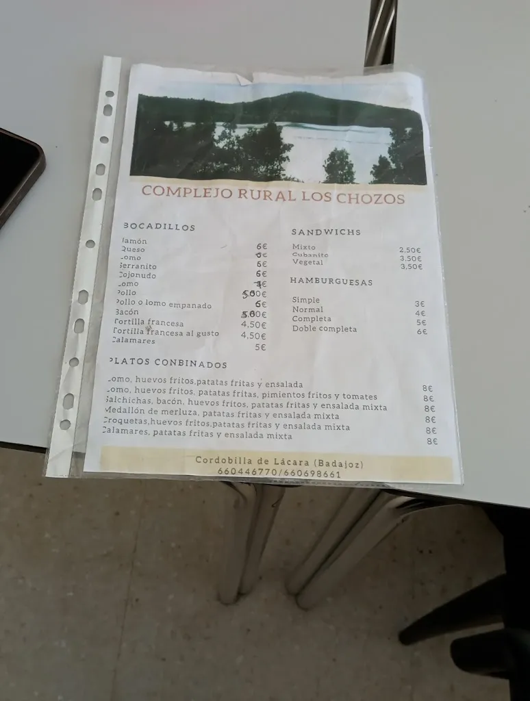 Menu_Complejo Rural Los Chozos_Cordobilla de Lácara_image_1