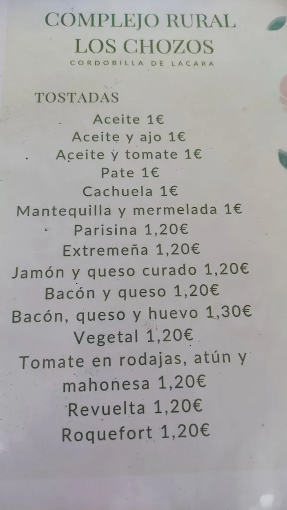 Menu_Complejo Rural Los Chozos_Cordobilla de Lácara_image_2