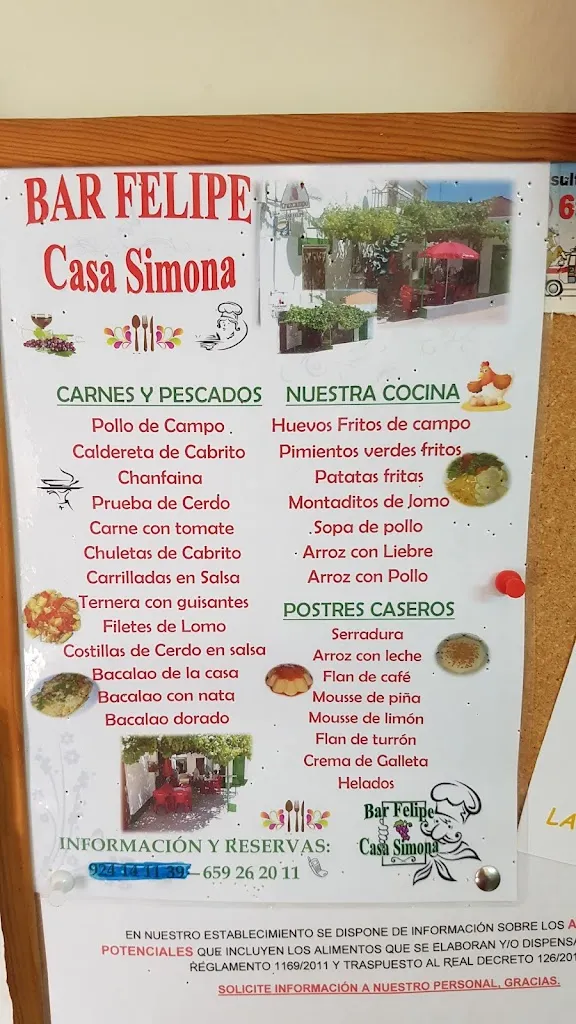 Menu_Bar Felipe “Casa Simona”_Codosera La_image_1