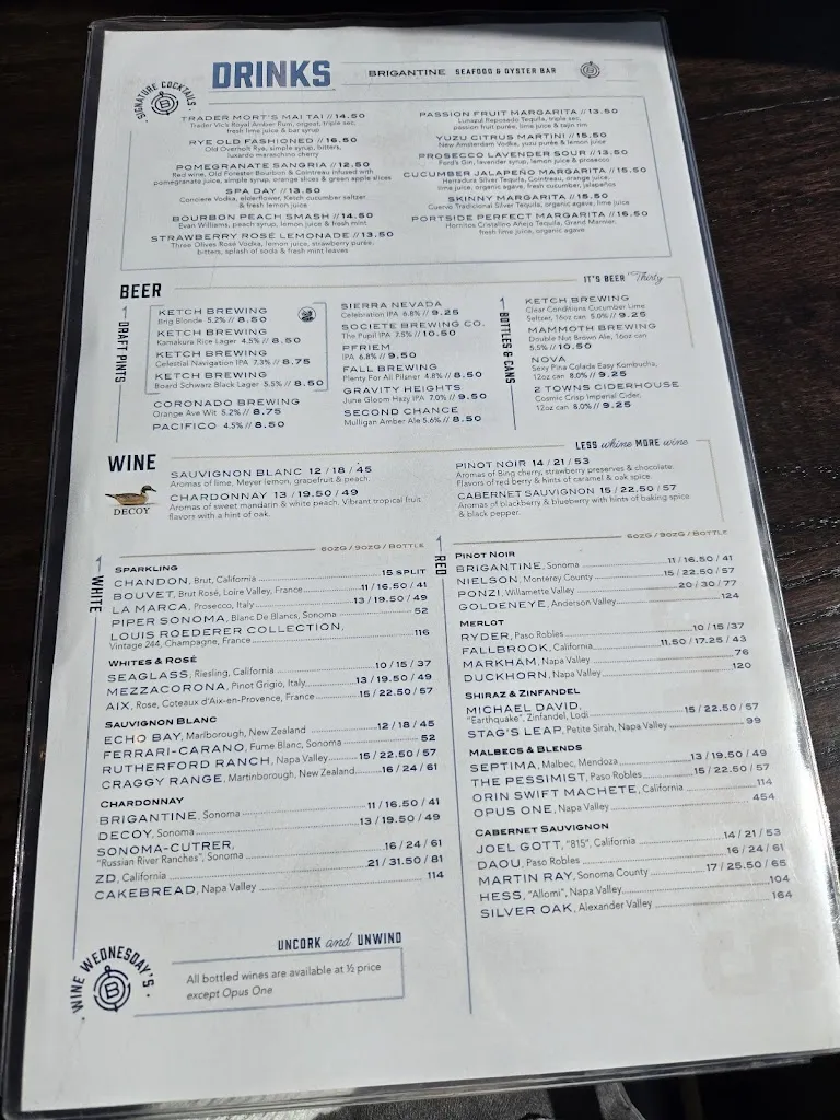 Menu_Brigantine Seafood & Oyster Bar_Coronada La_image_1