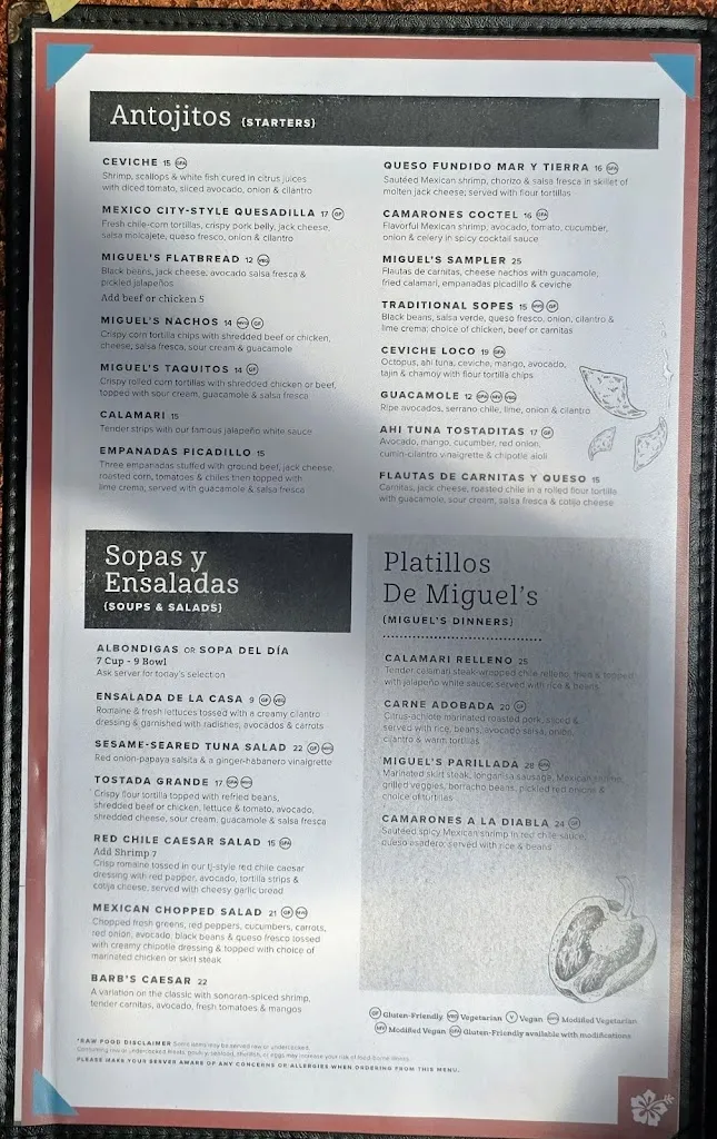 Menu_Miguel's Cocina_Coronada La_image_1